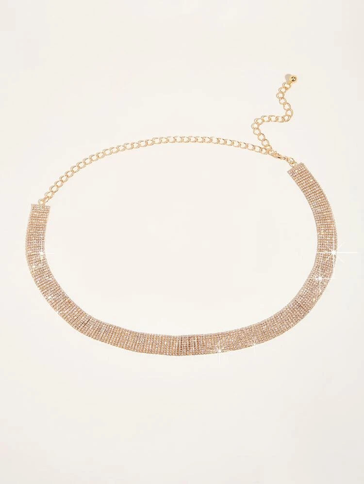 Gold Rhinestones Waist Belt