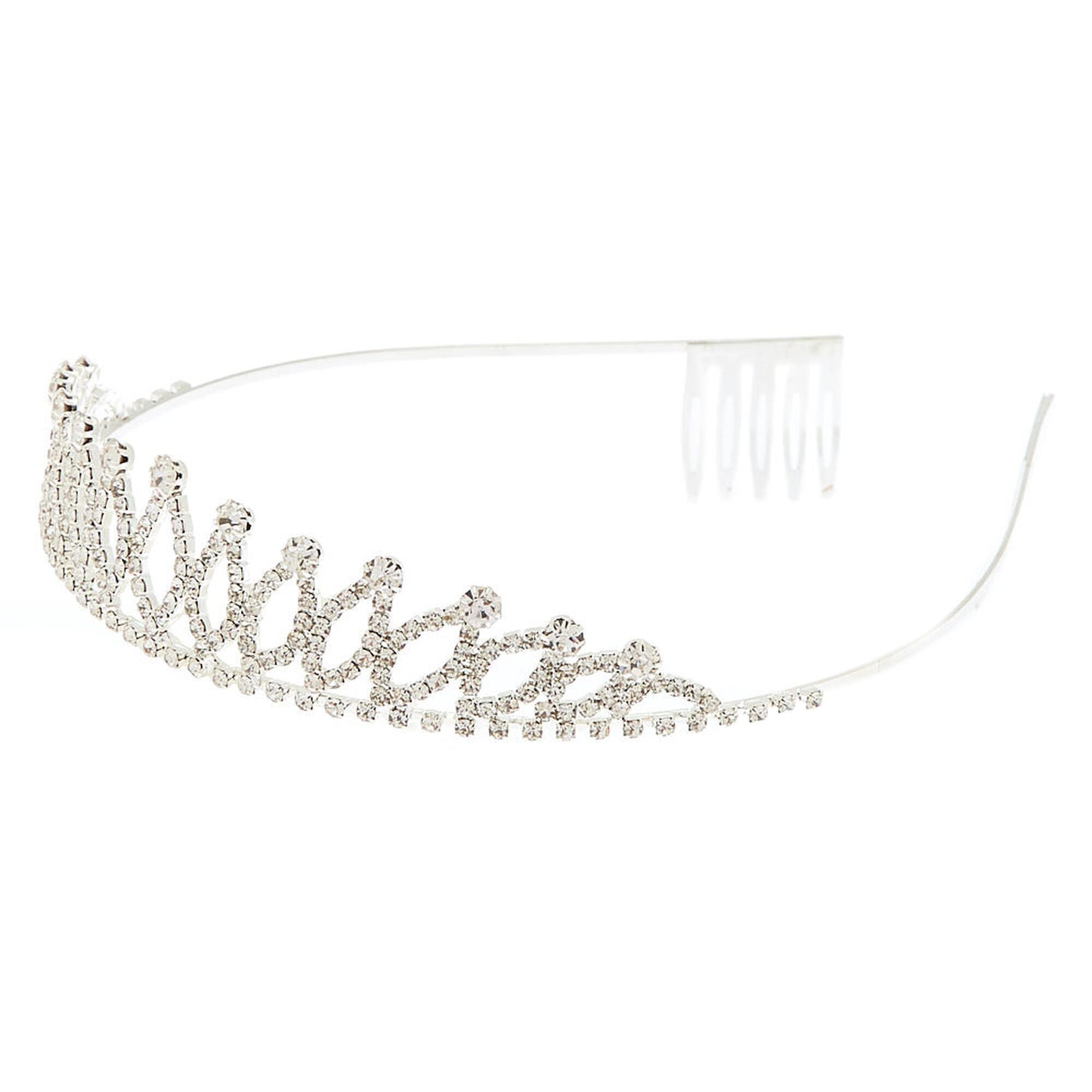 Silver Rhinestone Vine Tiara