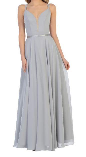 Flare Chiffon Long Dress LOW COST FORMALS Flare Chiffon Long Dress LOW COST FORMALS